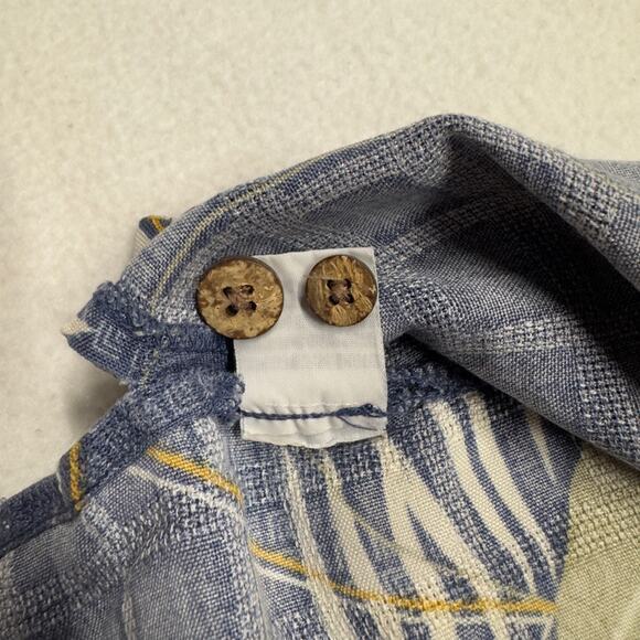 Tommy Bahama Mens Size XL 100% Silk Blue & White Print Hawaiian Camp Shirt - Picture 7 of 8